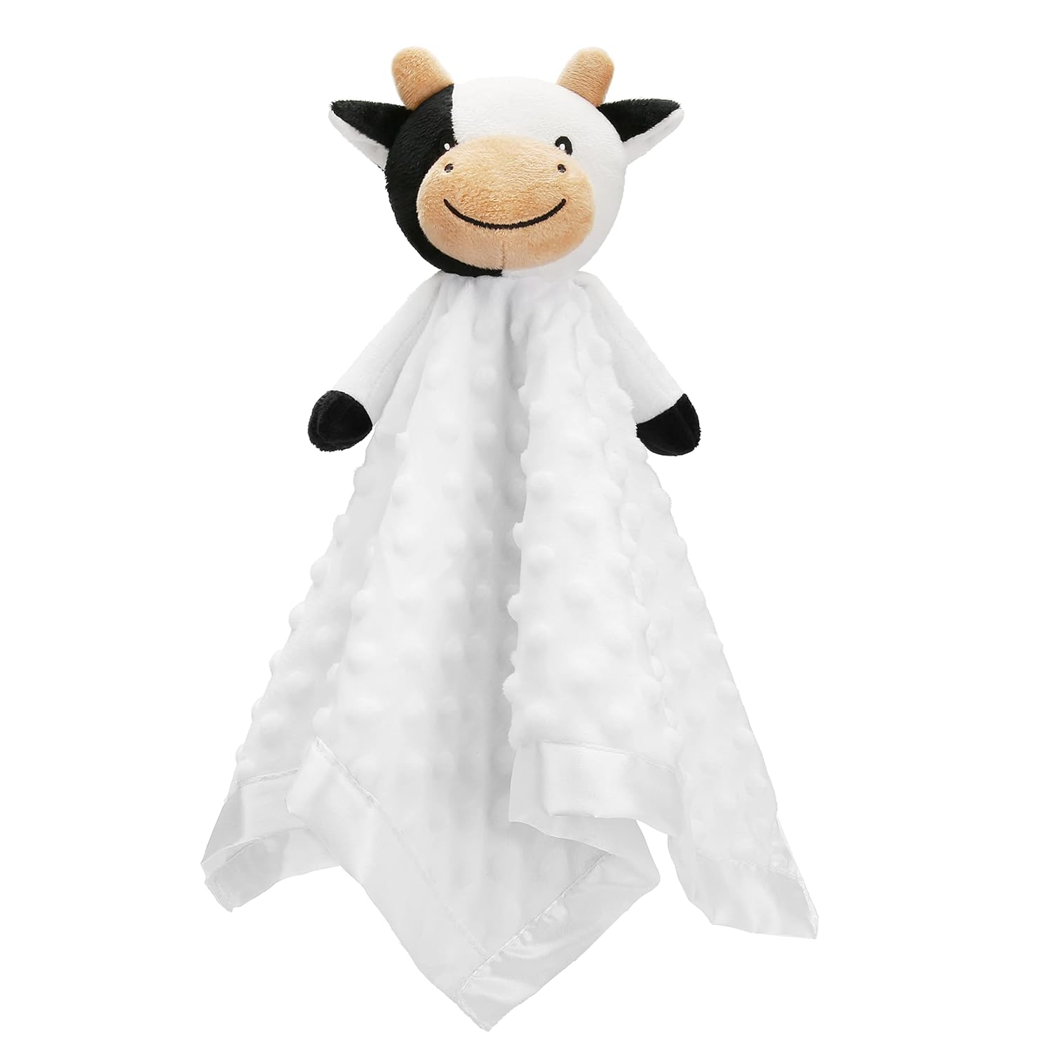 Pro Goleem Cow Security Blanket - Soft Lovey for Newborns | 16-Inch Baby Snuggle Toy