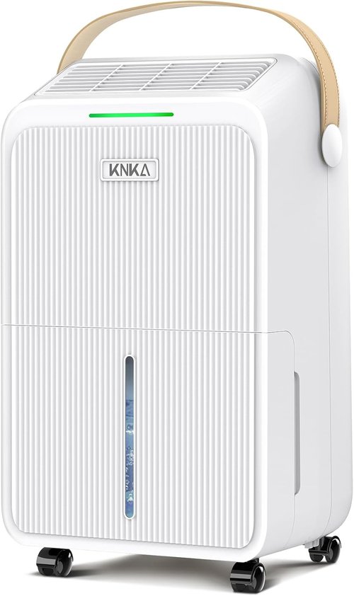 KNKA Dehumidifier - 2500 Sq.Ft Capacity with Drain Hose & Intelligent Humidity Control | 34 Pints, Three Modes