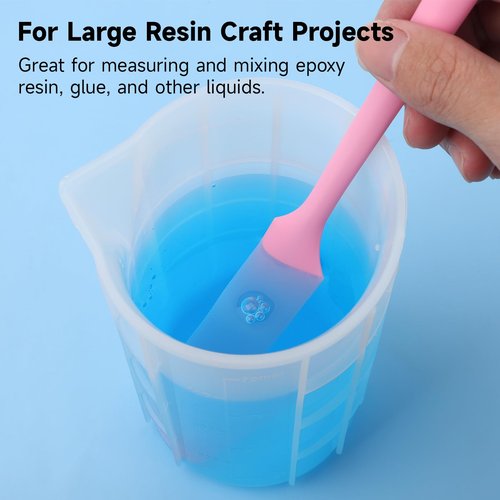 Gartful 700ml Extra Large Silicone Cups, 23OZ Reusable Resin Measuring Cups for Epoxy, Jewelry Casting Molds, Acrylic Paint Pouring, Waxing, DIY Craft Project, 4PCS
