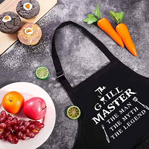 Funny Men's Grilling Apron - Waterproof BBQ Cooking Apron with 2 Pockets