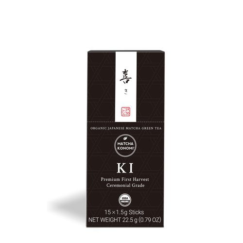 Ki Matcha (15 x 1.5g Sticks) - Organic Premium Ceremonial Japanese Matcha Green Tea Powder - First Harvest, Radiation Free, No Additives, Zero Sugar - USDA Certified - Single Serve Packets