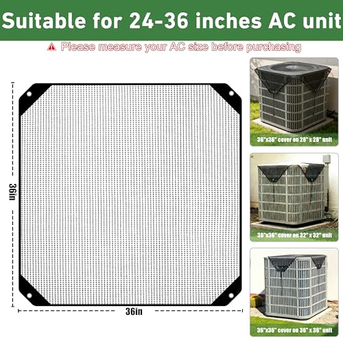 36x36 Outdoor Air Conditioner Mesh Cover Universal AC Unit Protector