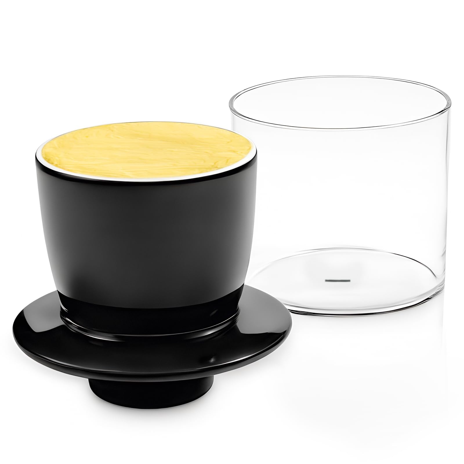 FrutPunch Butter Crock, French Butter Dish,Butter Crock with Visible Water Line, Glass Butter Keeper with Ceramic Lid for Spreading Butter, Mother's Day Butter Dish Gift,