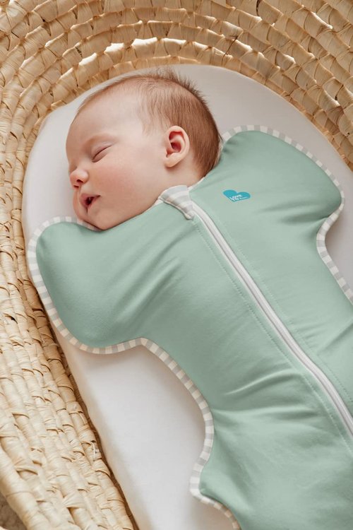 Love To Dream Swaddle Up - Baby Sleep Sack for Newborns | Self-Soothing Snug Fit, Lite 0.2 Tog, 13-19 lbs, Olive