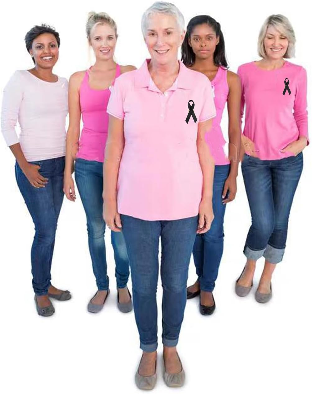 Skiennix Black Satin Awareness Pins - 100pcs Melanoma & Skin Cancer Remembrance Brooches