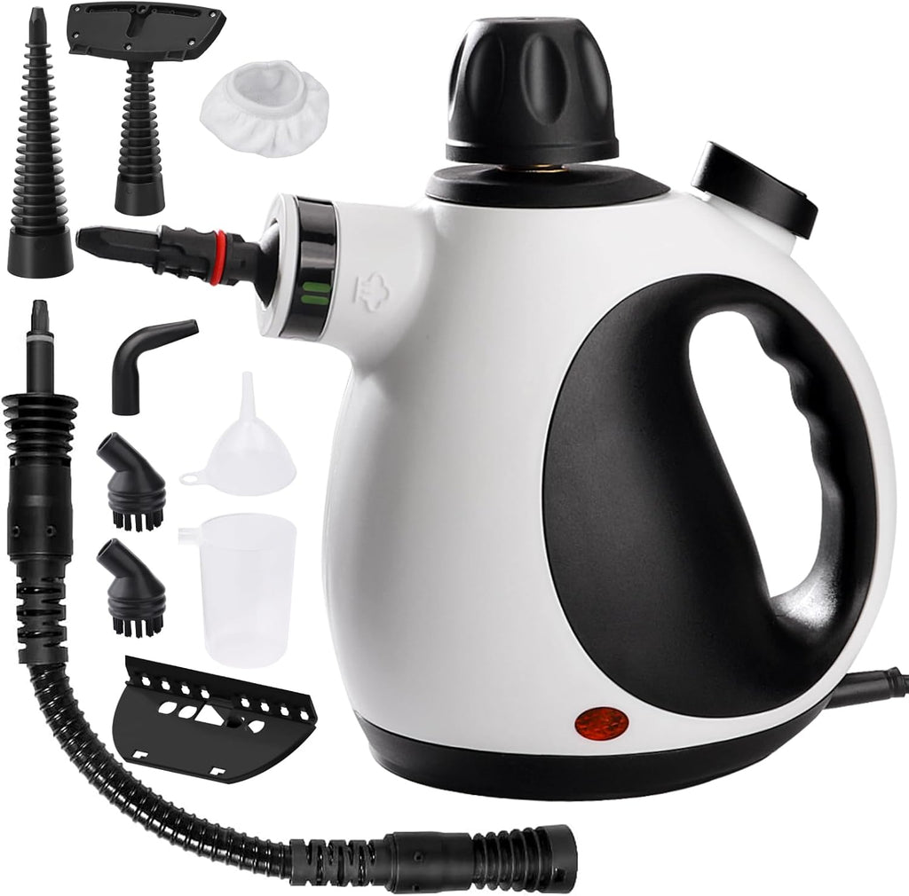 Skiennix Handheld Steam Cleaner - Portable Upholstery Steamer with 10 Accessories for Home Use
