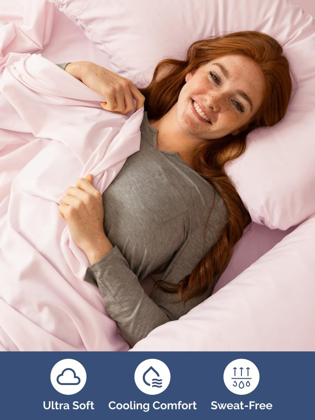 Skiennix Extra Deep King Sheet Set - 6 Piece Breathable Cooling Bedding | Luxury Soft Wrinkle-Free Lavender Pink