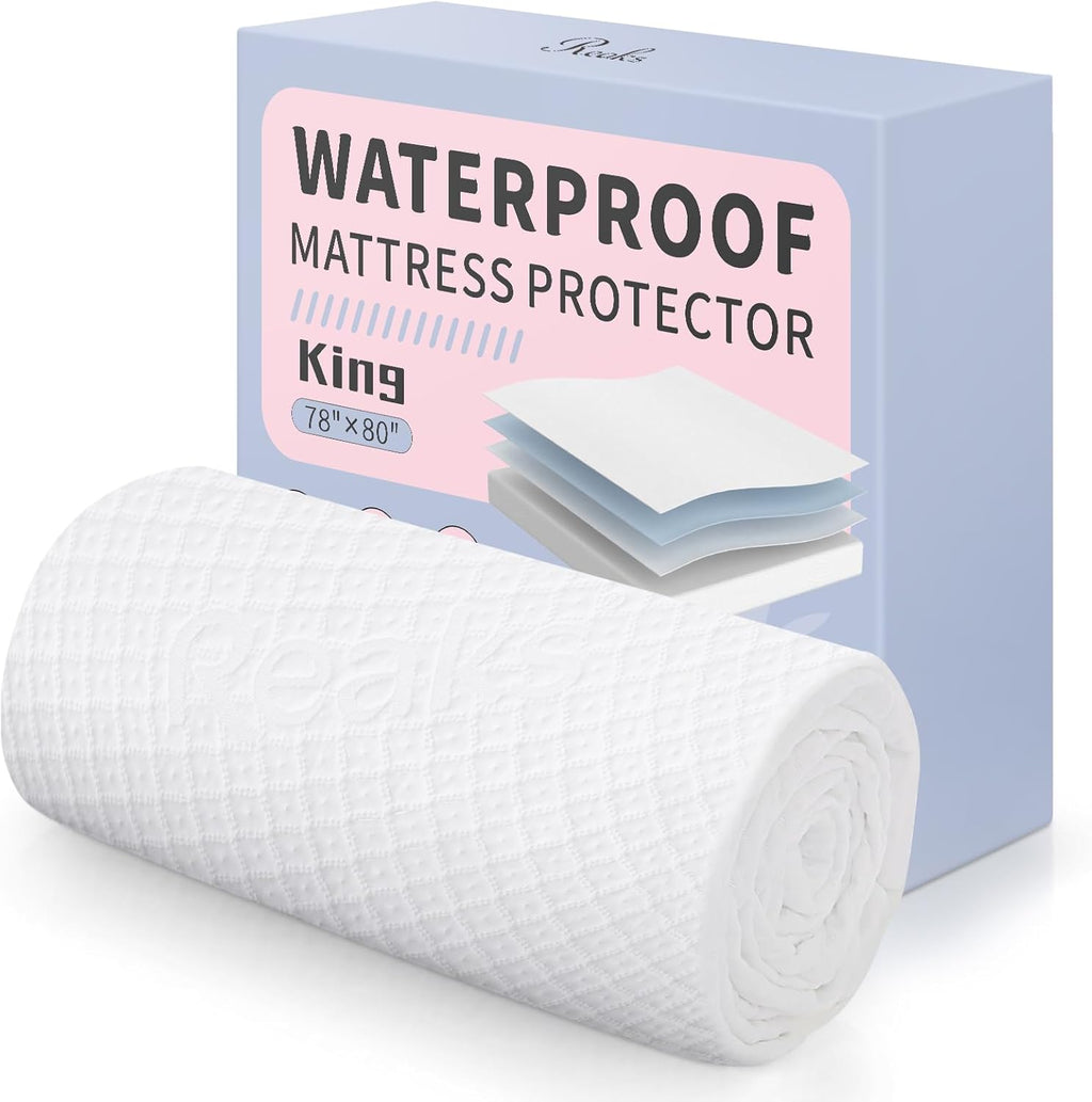 Regine Switzerland King Size Waterproof Mattress Protector - Deep Pocket Fitted Cover Up to 18''