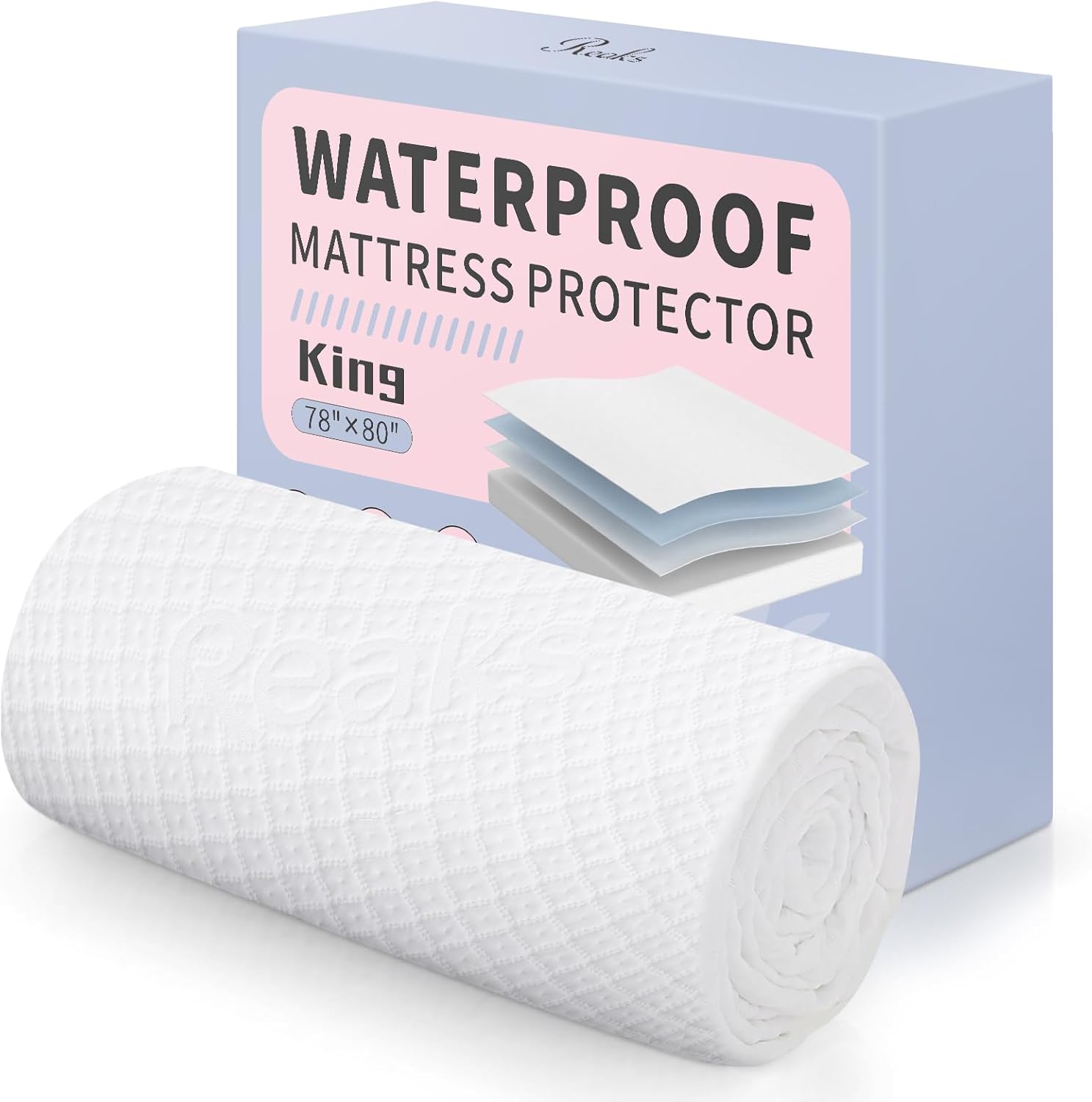 Regine Switzerland King Size Waterproof Mattress Protector - Deep Pocket Fitted Cover Up to 18''