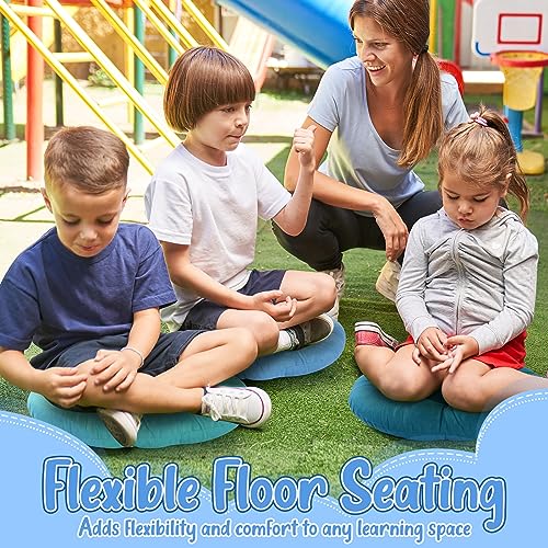 12-Piece Round Floor Cushion Set, 16-Inch Soft Seating Pillows for Kids