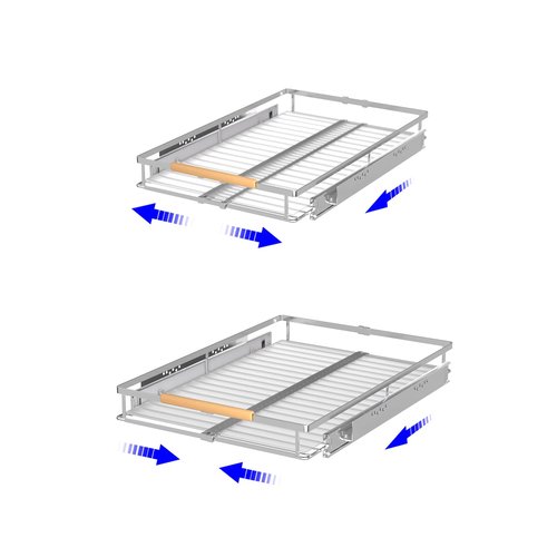 KIKIBRO Pull Out Drawer Cabinet Organizer, Expandable Slide Out Storage Shelves - Heavy Duty, Durable and Smooth Slide-Out, 12.3"~18.3" Wide x 22.5" Deep, 2 Pack