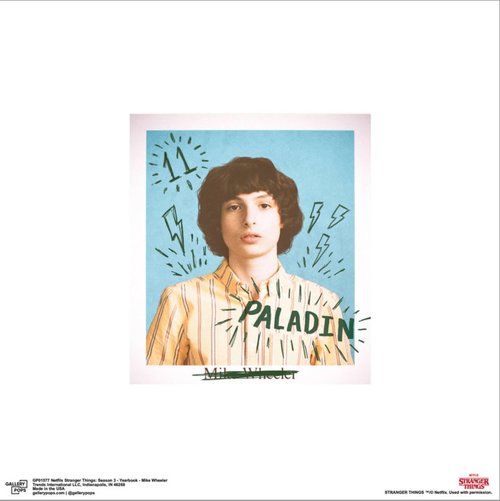 Trends International Gallery Pops Netflix Stranger Things: Season 3 - Yearbook - Mike Wheeler Canvas Wall Art, Unframed Version, 12" x 12" Gallery Pops Canvas Wall Art