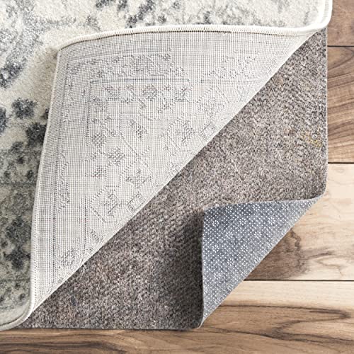 Non-Slip Area Rug Pad for Hardwood Floors - 4' x 6' Grey Cushioning Pad