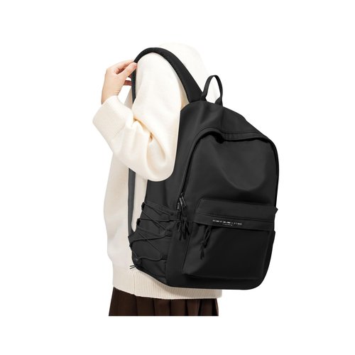 BJLFS Small Black School Backpack for Girls Women Waterproof High School Book Bag Cute Backpack for Men Teens Boys, Lightweight Simple Middle School Back Pack Daypack Gift