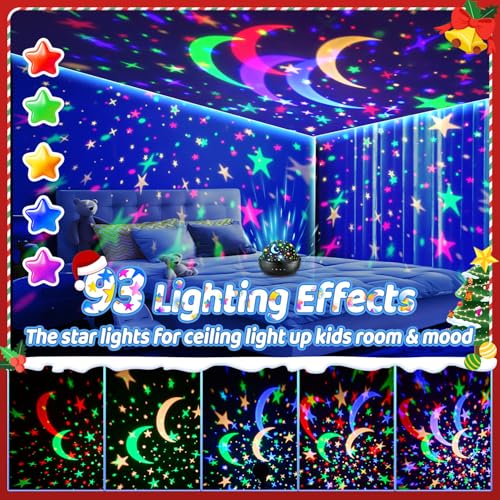 Kids Star Night Light Projector - 3 Themes, 93 Lighting Modes & Remote