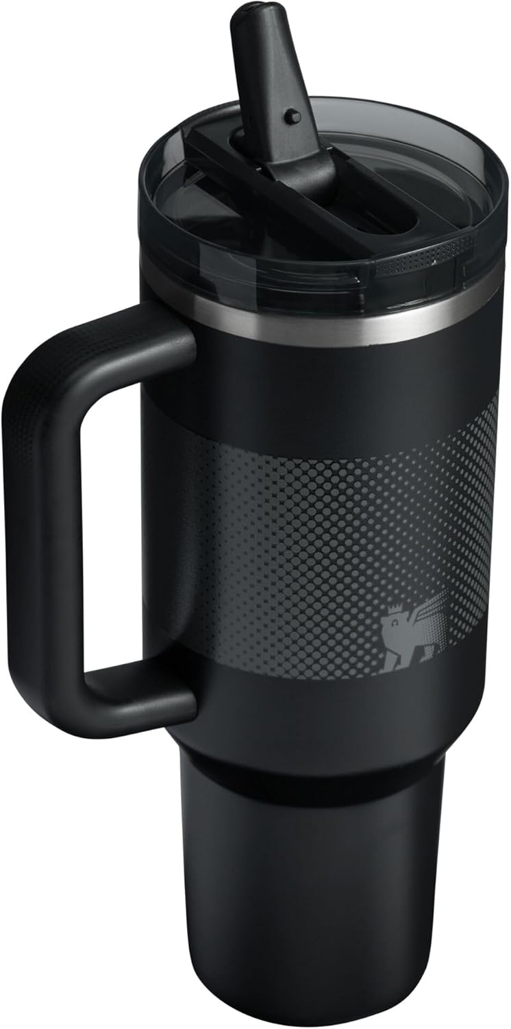 STANLEY Quencher ProTour 40 oz Tumbler - Leakproof Lid, Built-In Straw & Handle | Insulated, BPA-Free, Black Fade