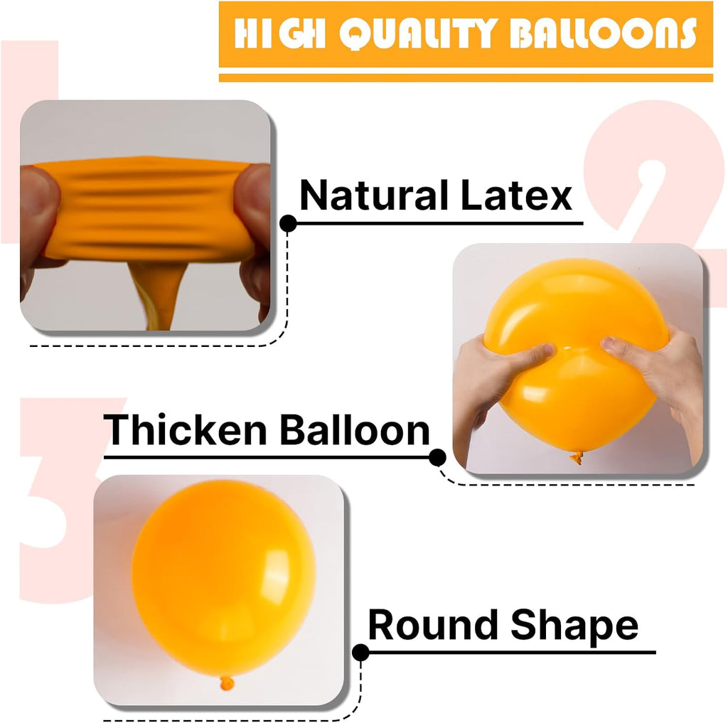 PartyWoo Mustard Yellow Balloons - 152-Piece Fall Balloon Arch Kit | 18", 12", 10", 5" Sizes for Birthday & Baby Showers