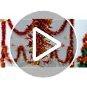 50ft Fall Maple Leaves Tinsel Garland, Metallic Twist Autumn Harvest Decor
