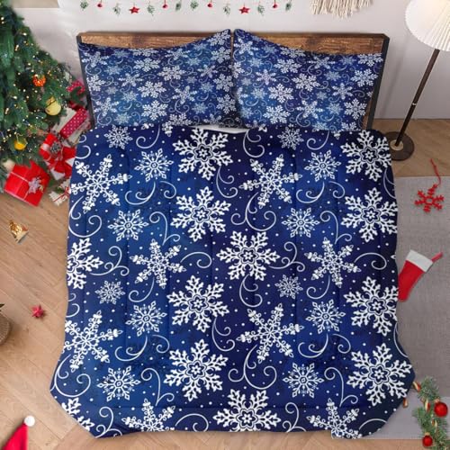 WeCozy King Christmas Comforter Set with Sheets – 3 Pieces, 104x90 Comforter