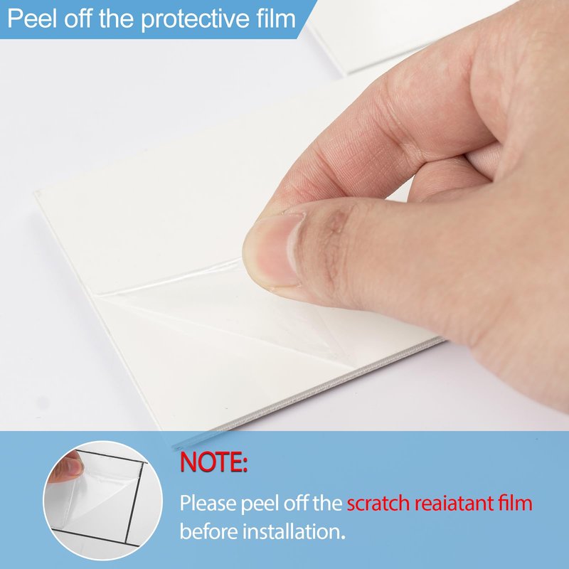 Reovatile 2026 New Upgrade Peel and Stick Backsplash Tile, Peel and Stick 11.34" X 11.57" Wall Tile for Kitchen, Bathroom, Fireplace, Laundry (Glossy White, 20 Packs)