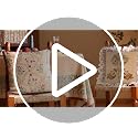 patdrea 18x18 Inch Pack of 2 Vintage Linen Square Throw Pillow Covers with Beige Idyll Pattern