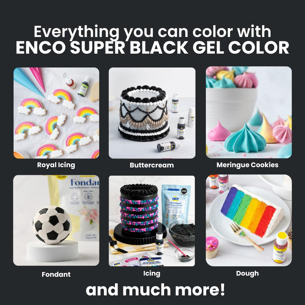 ENCO Gel Food Coloring 8.8 oz (Super Black)