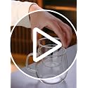 DOPUDO 17.6oz Borosilicate Glass Tea Cup with Infuser & Lid - Microwave Safe