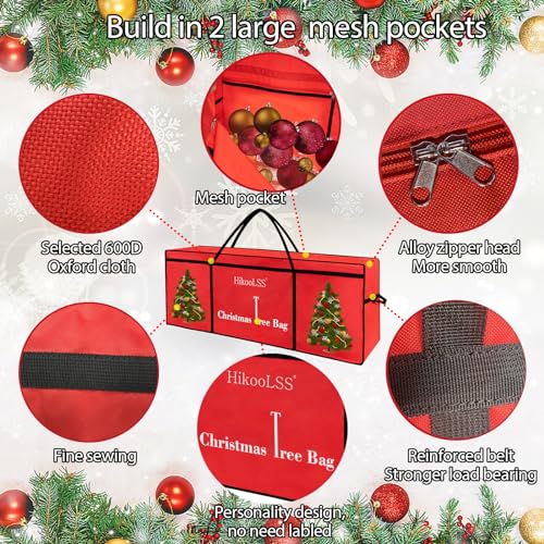 Extra Large Christmas Tree Storage Bag for 12 Ft Trees Red Oxford