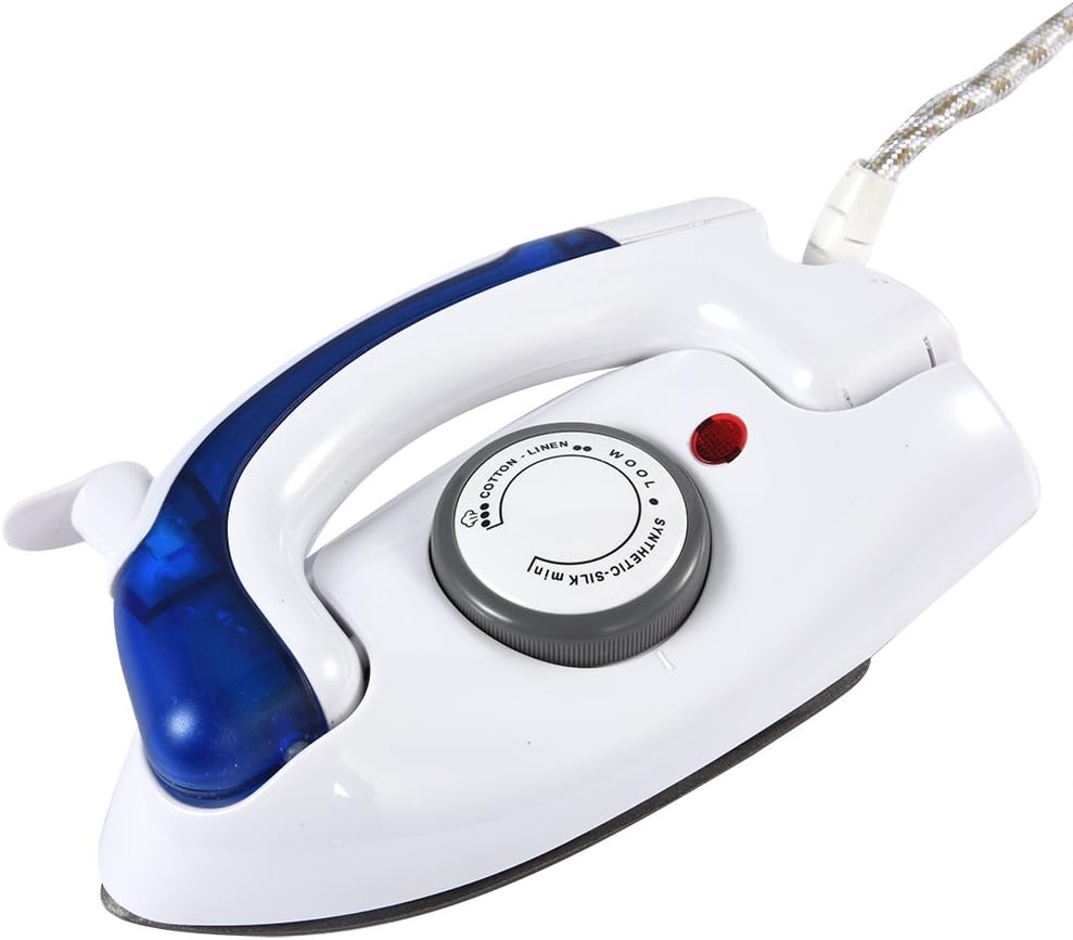 Skiennix Portable Foldable Steam Iron - Handheld Mini Iron with Temperature Control & Nonstick Sole Plate | Ideal for Home & Travel