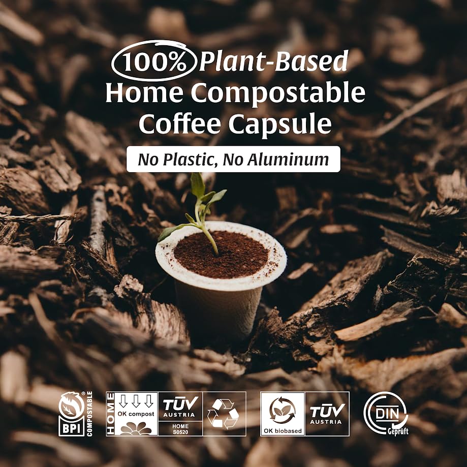 Artizan Coffee USDA Organic Espresso Coffee Capsules For Nespresso Original | Colombia Single Origin | 80 Compatible Compostable Pods