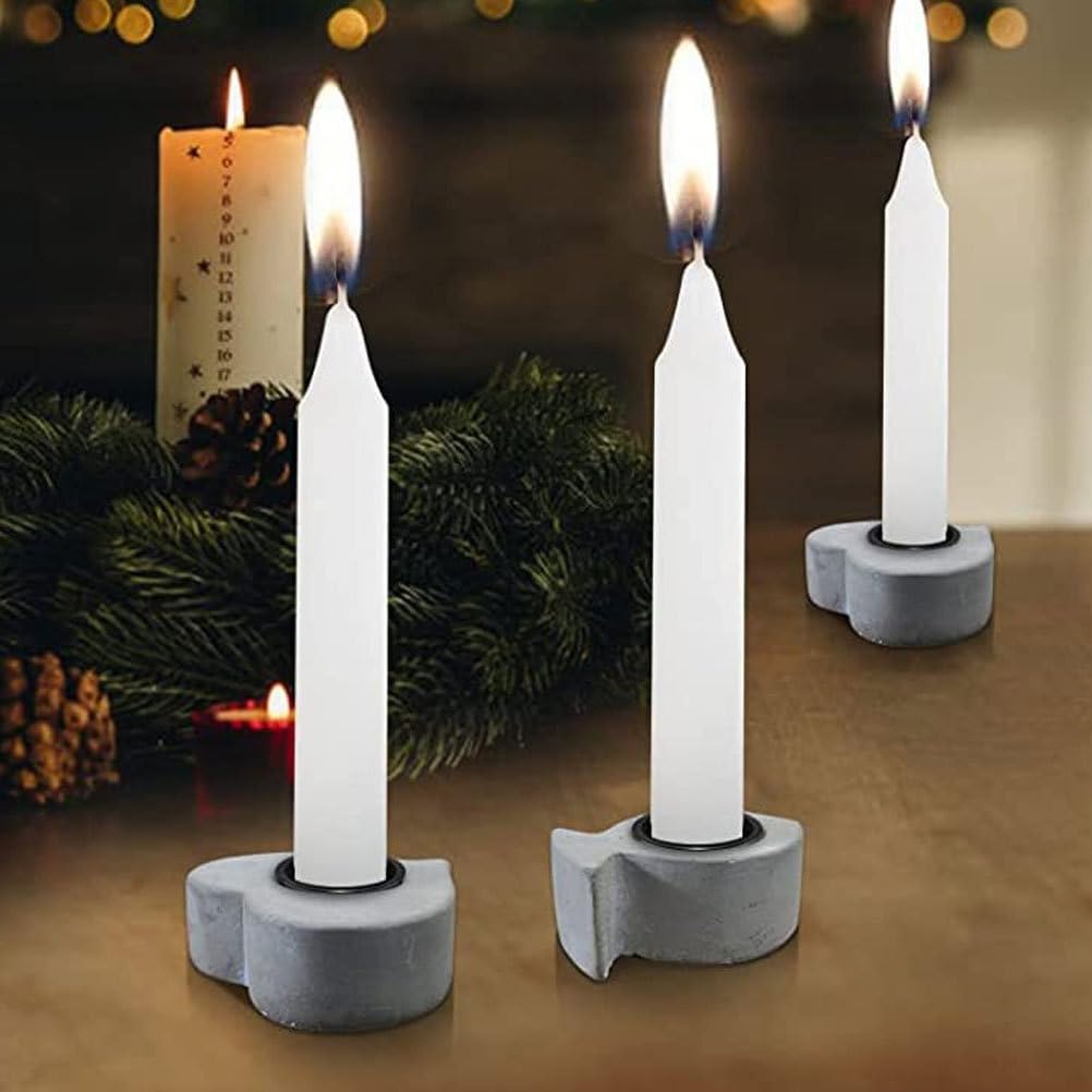 Skiennix 36-Piece Aluminum Candle Cup Set - Mini Taper Candle Holders in Black