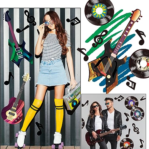 40-Piece Music Party Decoration Set: Musical Notes, Records, and Guitars