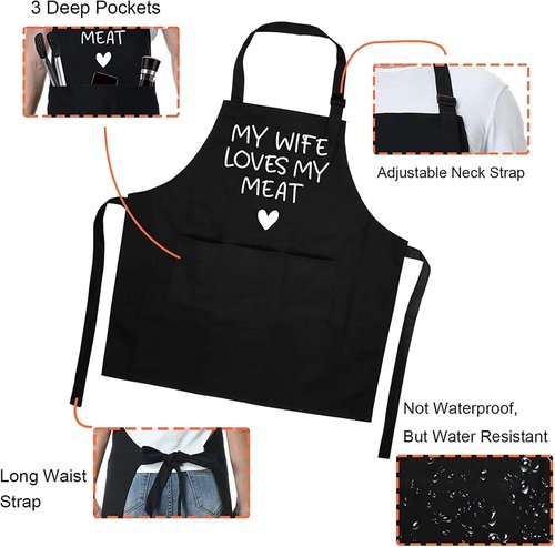 Fairy's Gift Men's Funny Apron - Cool Anniversary & Father's Day Gift | Grilling Apron with Pockets