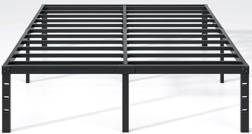 Jetonix Metal Bed Frame - Full Size Sturdy Mattress Foundation with Storage - Easy Assembly, Black, 12 Inch