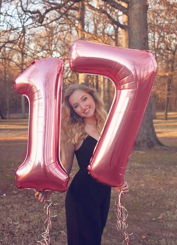 Numbers Balloon - 40 Inch Large Pink Balloon for Three-Year-Old Birthday Decor | Perfect for Celebrations