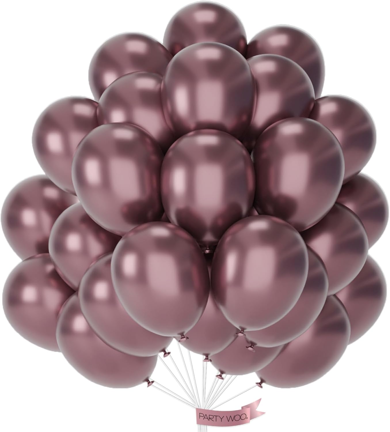 PartyWoo Copper Balloons - 50pcs 12 Inch Bronze Metallic Latex Helium Balloons for Celebrations