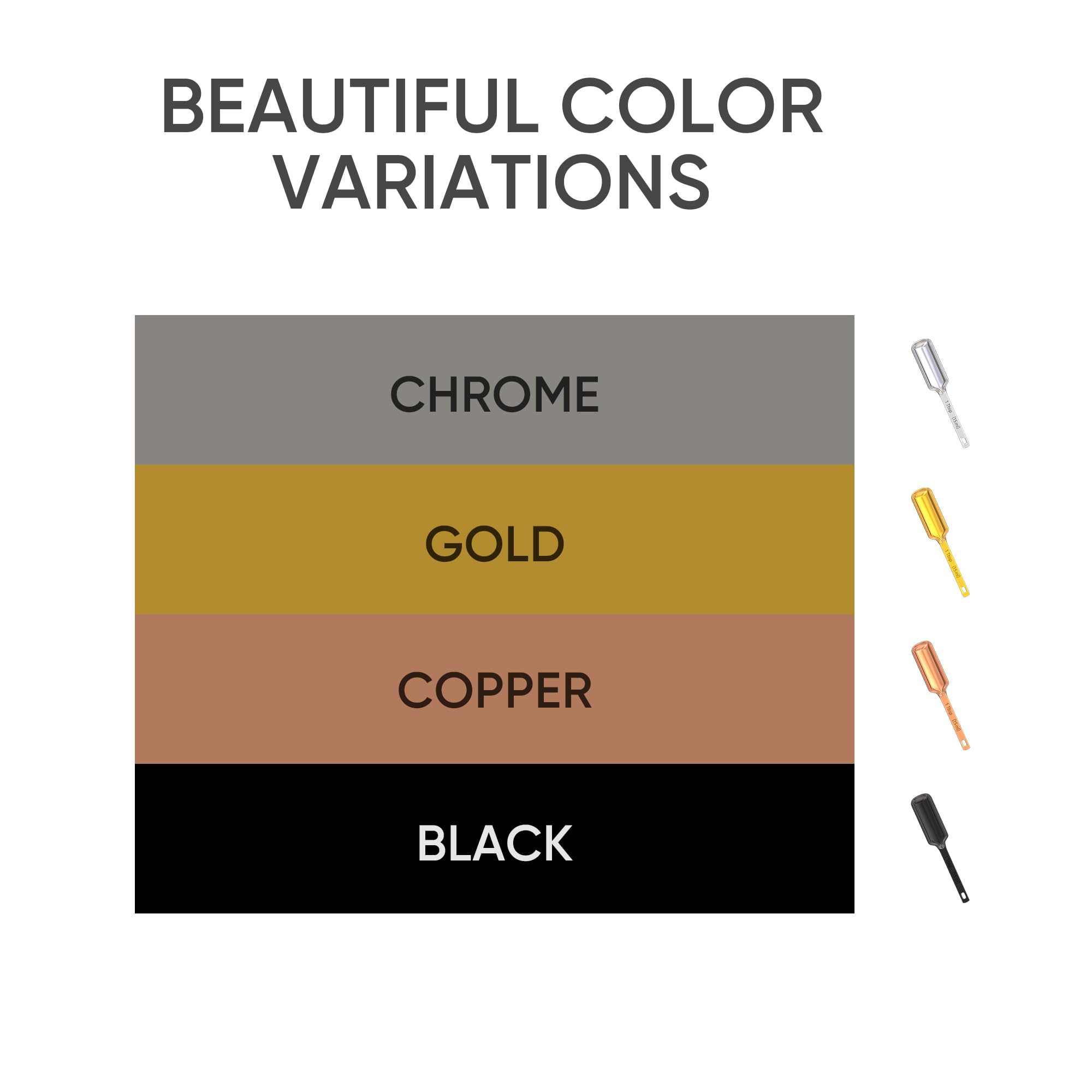 Color Up Premium 1 Tablespoon Measuring Spoon (15 ml) - Stainless Steel Chrome Finish, Accurate TBSP for Wet & Dry Ingredients - One Single Table Spoon