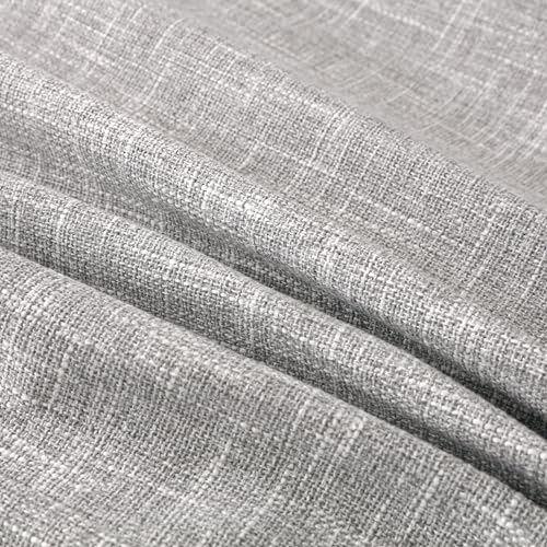 Full Size Thick Linen Futon Cover with 3 Side Zippers - Silver