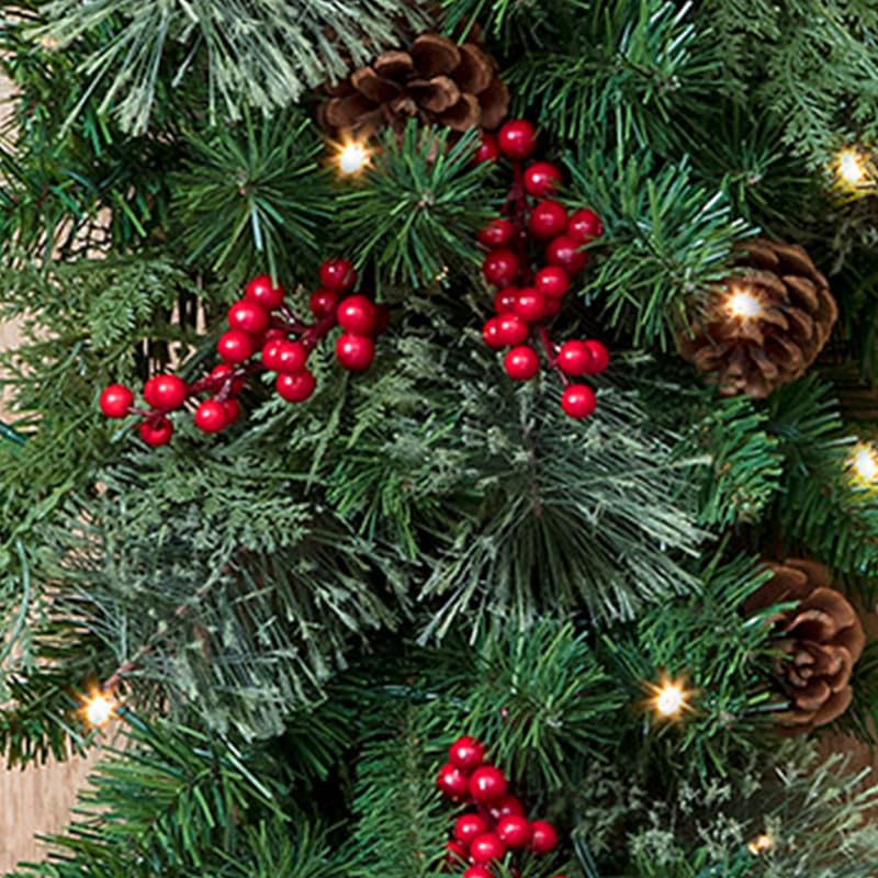 Haute Decor 3 Foot Pre-lit Artificial Fir Christmas Swag with Warm White LEDs