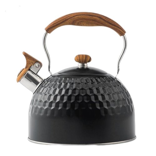 Tea Kettle Stovetop Whistling Teakettle Teapot, Stainless Steel, 2.5 L Black