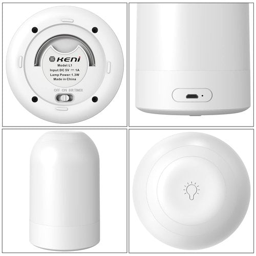 Bedside Touch Night Light, Baby Nursery Nightlight for Kids Adults, Egg Light with Timer, Dimmable Small Cordless Table Lamp for Nightstand/Bedroom/Children's Room, USB Rechargeable, White/Warm/Amber
