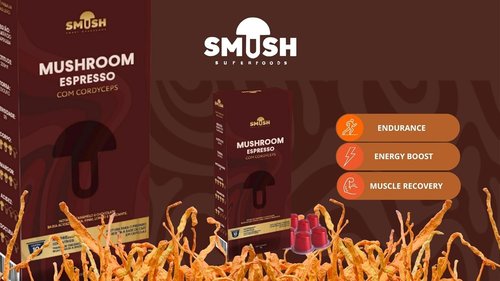 SMUSH - Mushroom Espresso Pods Compatible with Nespresso Original Machines | Enriched coffee with mushroom, Energy & Focus (Pack of 40-Count, Mind - Cordyceps)