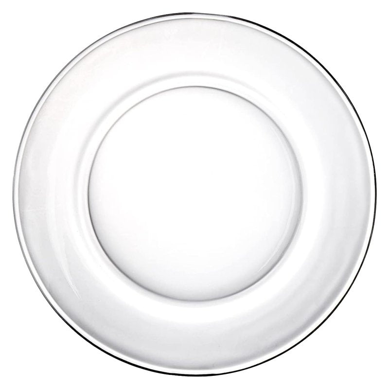Red Pomegranate ELEMENT Set of 2 Glass Dinner Plates, 10.5"