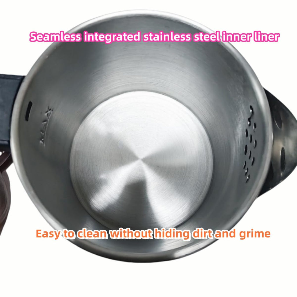 0.6L Small Electric Kettle Stainless Steel, 20oz Portable Travel Electric Tea Kettle, Mini Hot Water Boiler Heater for Business Trip, Camping, Travel, Office (Black)