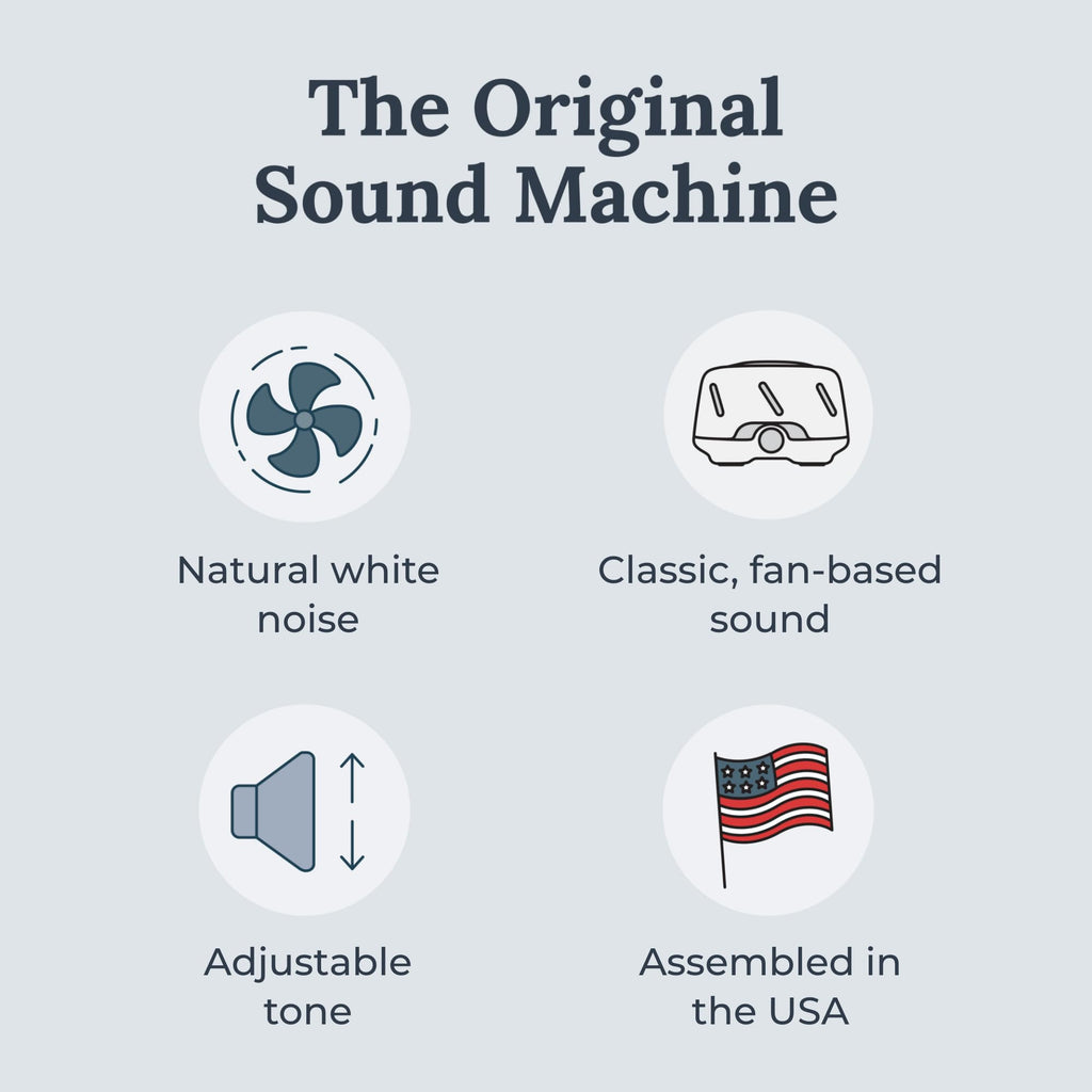 Yogasleep Dohm Uno Sound Machine & Travel Case, Real Fan Inside for Non-Looping White Noise, Home & Office Privacy, Sleep Therapy for Adults & Baby, 2 Piece Set