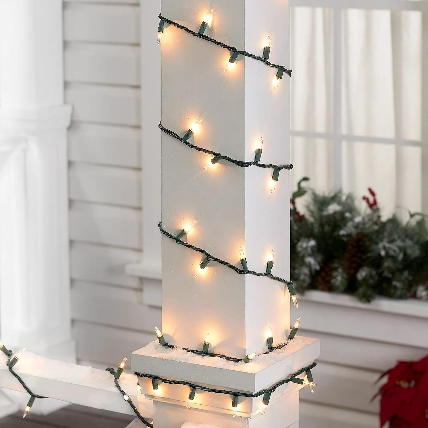 Yiaht Christmas Lights - 20Ft 100 Count Mini Waterproof Incandescent Bulbs for Indoor/Outdoor Decor