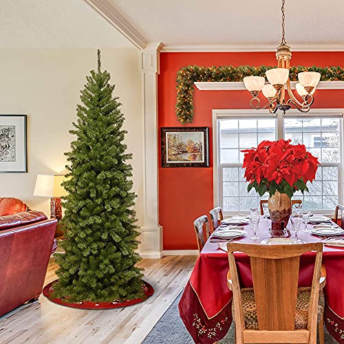 6.5ft Artificial North Valley Spruce Slim Christmas Tree - Pre-Lit Holiday Decor