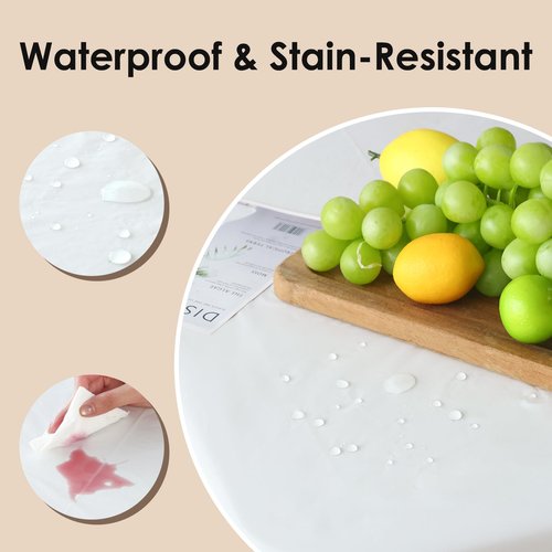 Fixwal White Plastic Table Cloth Disposable 54 x 108 Inch, Waterproof Rectangle Tablecloth 18 Pack for Party, Picnic, Birthday, Wedding