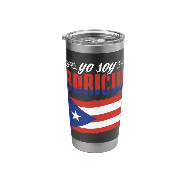 Yo Soy Boricua Puerto Rico Puerto Rican Flag Pride Stainless Steel Insulated Tumbler
