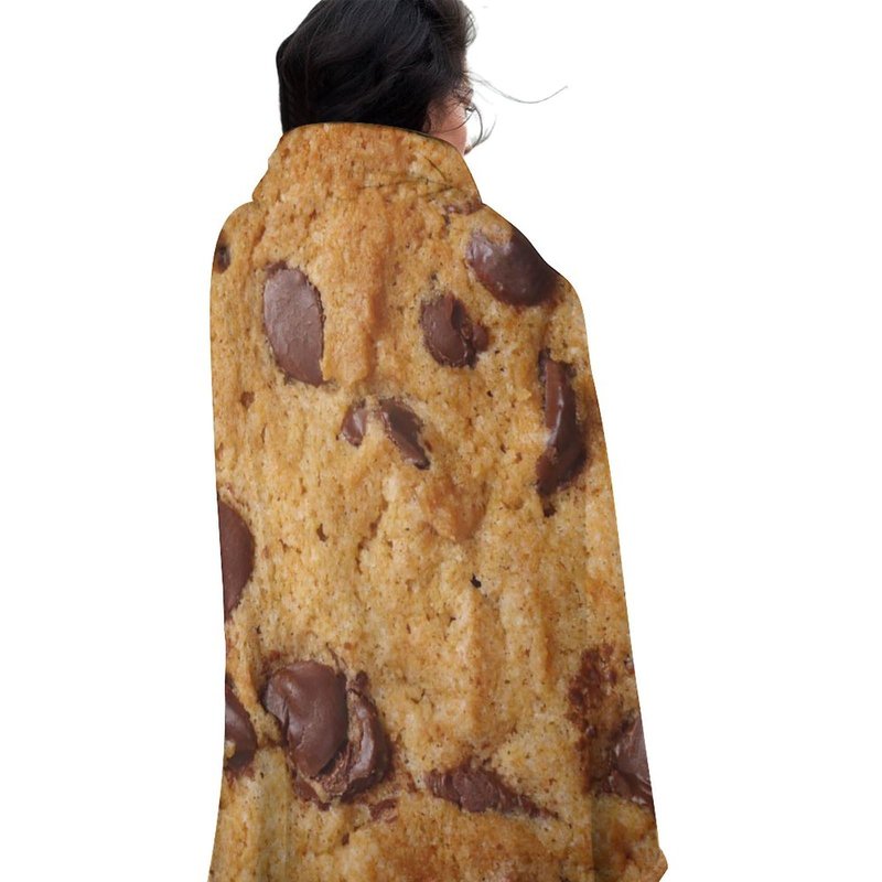 kerscton Cookie Blanket Giant Food Blankets Funny Soft Cookie Blanket Adult Size Flannel Gift for Teens Boys and Girls Suitable for Sofa Outdoor Living Room Indoor Bedroom 71 Inches